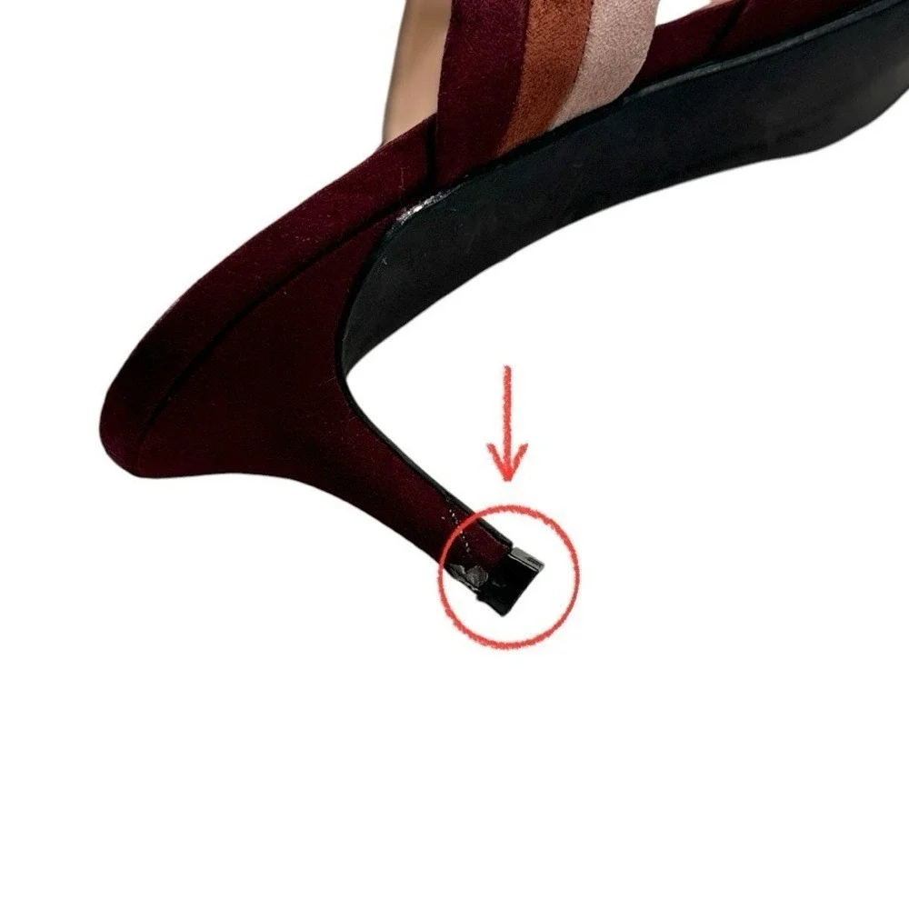 Bandolino Women's Red Marelli Pointed Toe Kitten Heel‎ Mule Size 9.5 - Picture 7 of 9